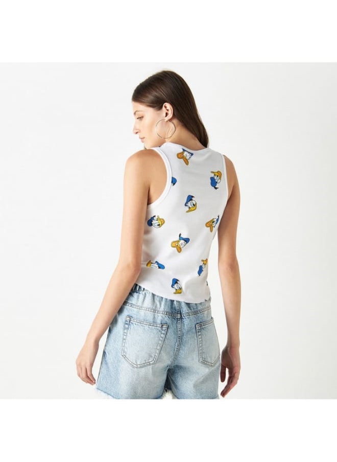 SP Characters - All-Over Donal Duck Print Tank Top - Image 1