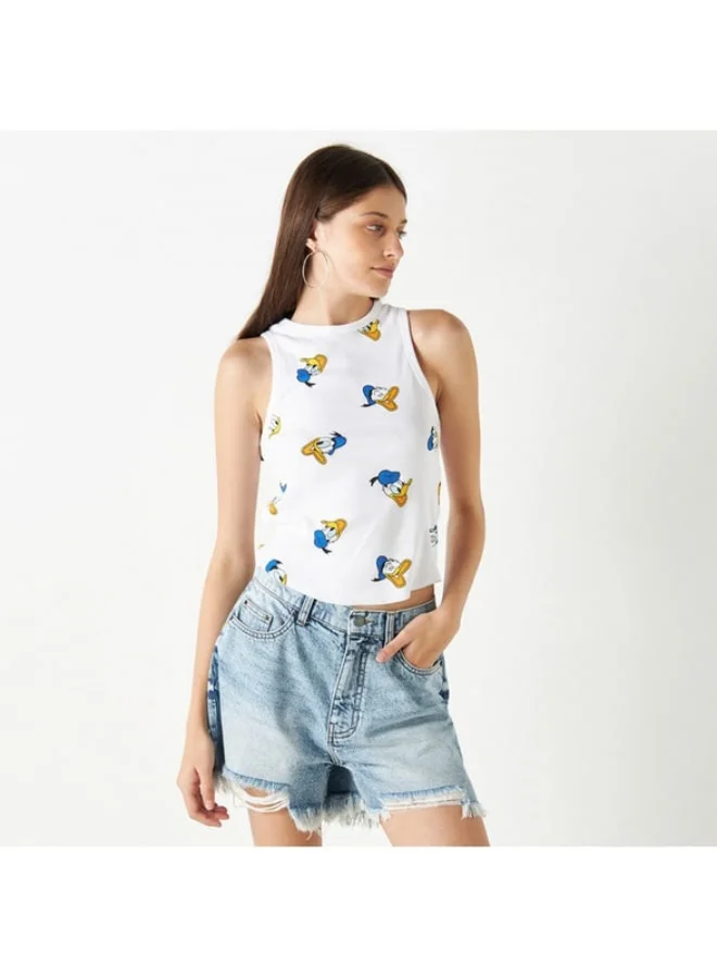 SP Characters All-Over Donal Duck Print Tank Top