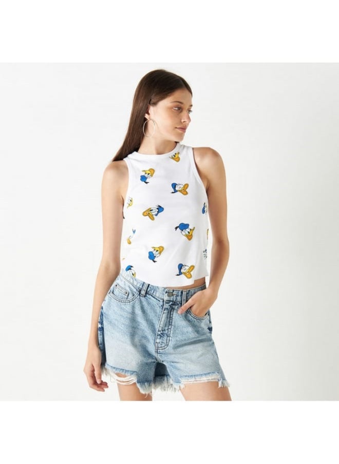 SP Characters - All-Over Donal Duck Print Tank Top - Image 1