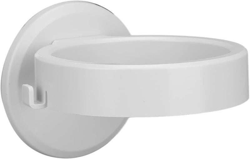 Junlucki Hair Dryer Holder Stand, Wall Mounted Hair Dryer Rack Self Adhesive Space Saving Hair Dryer Storage Organizer Blow Dryer Holder for Bathroom (White) - Image 1