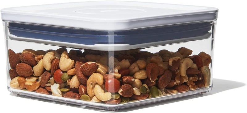 OXO NEW Good Grips POP Container - Airtight Food Storage 1.1 Qt - Square - Nuts 11233700UK - Image 1