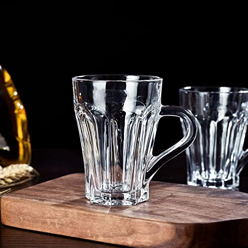 ZROY ENTERPRISE Premium Glass Coffee Mug Tea Cups 200 ML, Transparent, Glass Cups Set for Tea, Coffee, Green Tea, Herbal Tea, Lemon Tea, Milk Cup, Hot/Cold Drinks Cups (Lotus Cup 200ML, 4) - Image 3