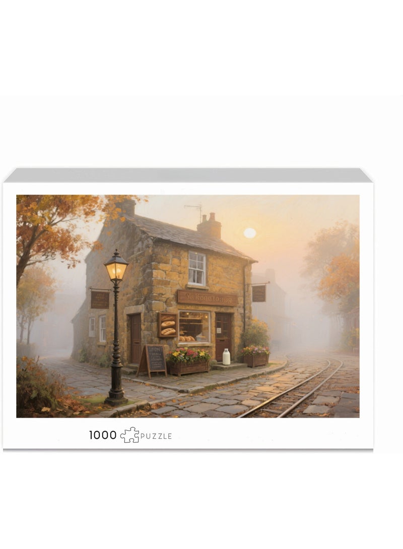 1000 pieces of street themed puzzle and puzzle toys for both adults and children at dusk - Image 2