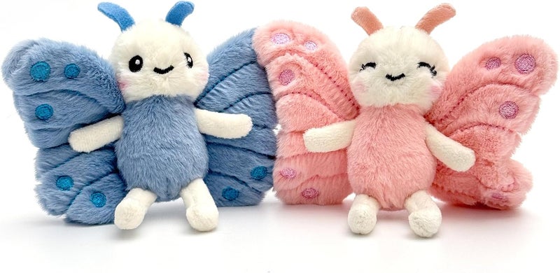 Plushland زوج من الدمى الناعمة المغناطيسية التي تقبل بعضها البعض، مناسبة للأزواج، حيوانات محشوة يمكن تثبيتها على مفاتيح السيارة، لعبة دعم عاطفي مزودة بتعويذة، بطول 4 بوصات. - Image 1