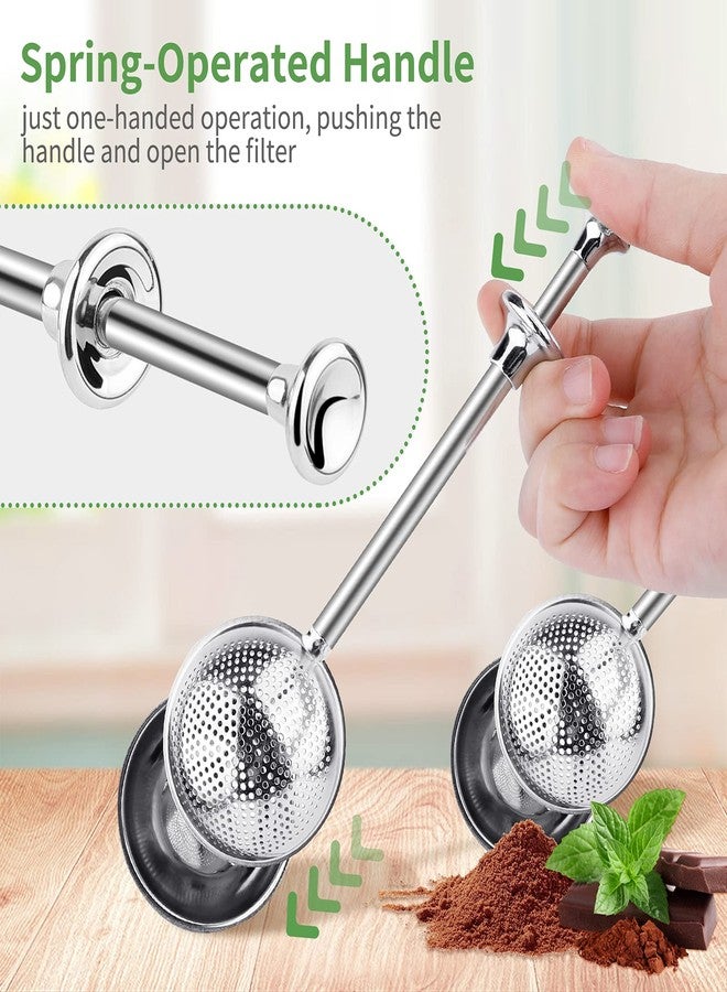 PROKITCHEN 20pcs Powder Sugar Shaker Flour Duster Set Stainless Steel Powder Shaker Dust Flour Sifter with Spring-operated handle Bonus 16pcs Printing Molds Stencils for Coffee Cappuccino Latte - Image 3