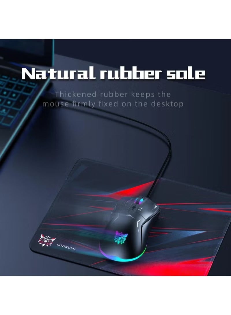 ONIKUMA TZ5006 5 in 1 Combo Gaming Set - Mouse/Keyboard/Headset/Headset stand/ Mousepad - Image 5