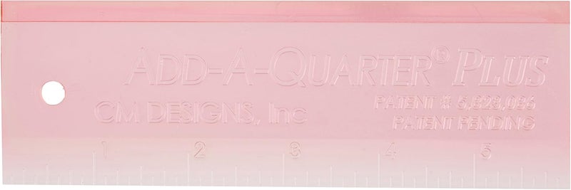 Ruler 6" Add-A-Quarter Plus Pink, 6"