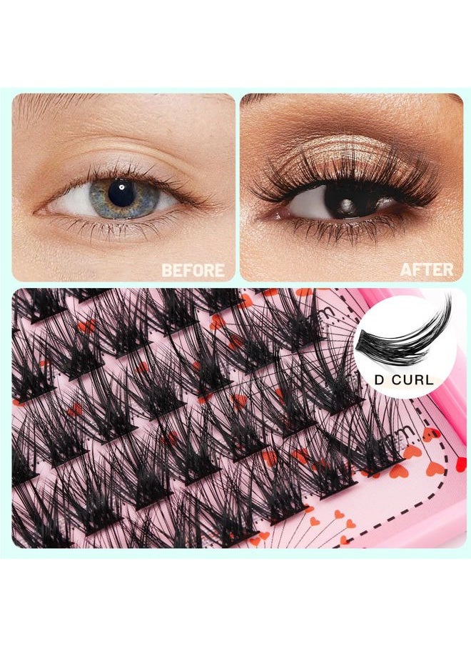 Bodermincer Lashes Clusters 10+12mm/12+14mm/14+16mm/16+18mm/10-12-14-16mm/14-16-18mm Mixed and 8-20mm to Choose Lashes Extension Kit lash Clusters Lashes Wispy Eyelash Extension （14mm)  - Image 4