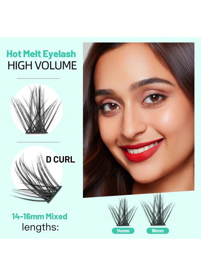 Bodermincer Lashes Clusters 10+12mm/12+14mm/14+16mm/16+18mm/10-12-14-16mm/14-16-18mm Mixed and 8-20mm to Choose Lashes Extension Kit lash Clusters Lashes Wispy Eyelash Extension （14mm)  - Image 5
