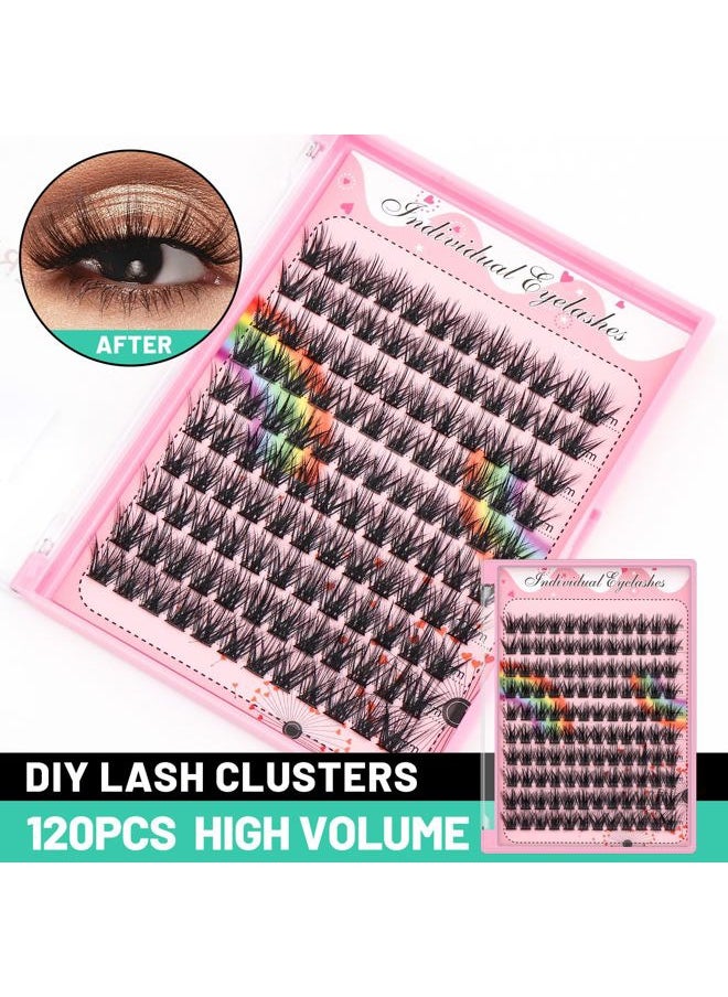Bodermincer Lashes Clusters 10+12mm/12+14mm/14+16mm/16+18mm/10-12-14-16mm/14-16-18mm Mixed and 8-20mm to Choose Lashes Extension Kit lash Clusters Lashes Wispy Eyelash Extension （14mm)  - Image 3