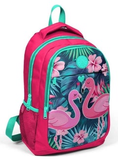 CORAL HIGH Flamingo Printed Nutrition School Bag Pen Holder + Water Bottle  - Image 3