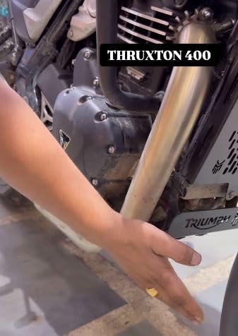 MILACHIN TriumphH ThruxtonN 400 Heavy Duty Engine Guard |Bash Plate | Engine Safety Guard, Motorcycle Sump Guard, Black Suitable for ThruxtonN 400. - Image 2