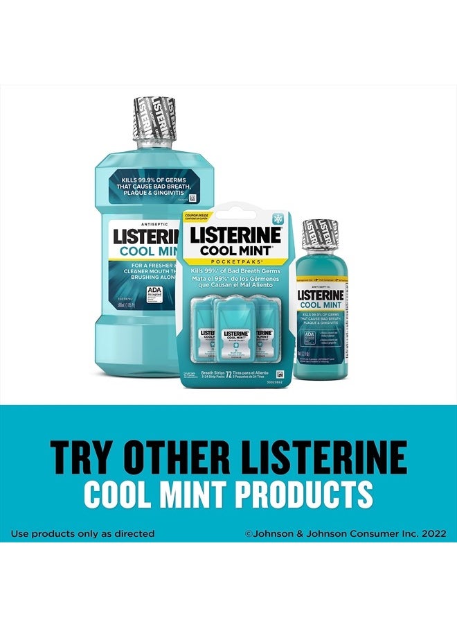 Listerine Cool Mint Pocketpaks Breath Strips Kills Bad Breath Germs, 24-Strip Pack, 3 Pack  - Image 5