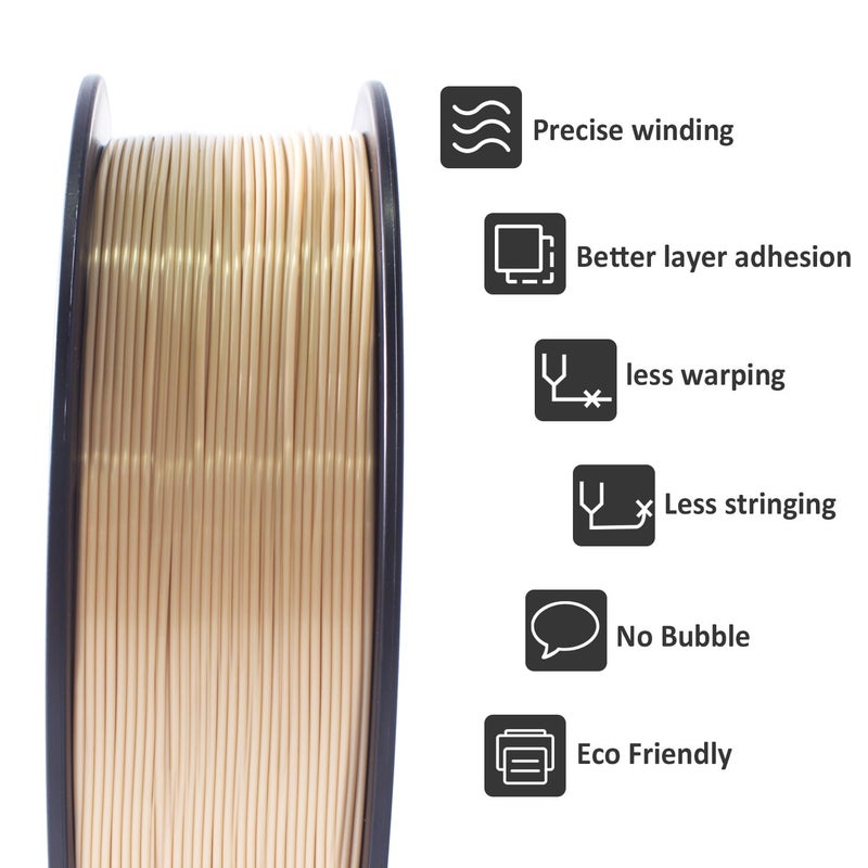 GIANTARM 3D Printer Filament, Bone White Pla Filament, 1Kg(2.2lbs) Spool, 1.75mm Dimension Accuracy +/- 0.03mm, 3D Printing Filament - Image 3