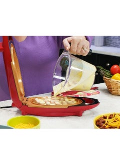 Red Copper Red Copper 5 Minute Chef Double-Sided Copper-Infused Grill Pan with Non-Stick Anti-Scratch Surface for Making Delicious Omelet (Red)  - Image 2