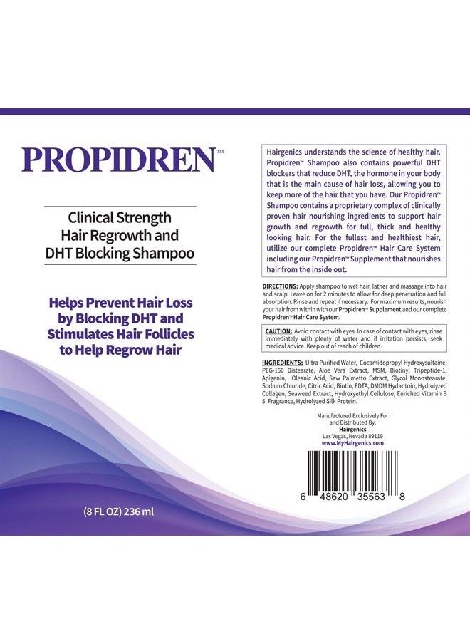 Pronexa - Hairgenics Propidren Hair Growth Shampoo for Thinning and Balding Hair with Biotin , Keratin, and Powerful DHT Blockers to Prevent Hair Loss, Nourish and Stimulate Hair Follicles and Help Regrow Hair. - Image 1