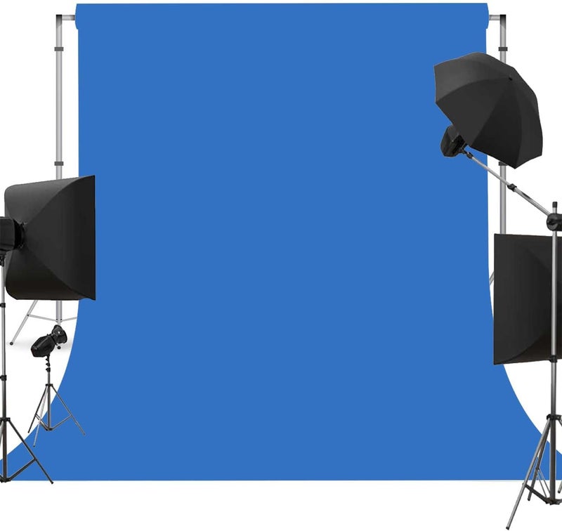 TYTYUU Blue Photo Backdrop for Photoshoot Blue Background for Photography Photo Backdrop Curtain for Party 10 x 20 FT - Image 1