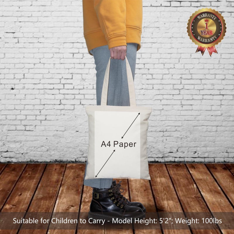 TOPDesign 10-Pack Economical 11.8"x13" Cotton Tote Bags, Lightweight Small Reusable Grocery Shopping Cloth Bags, Suitable for DIY, Advertising, Promotion, Gift, Activity - Image 3