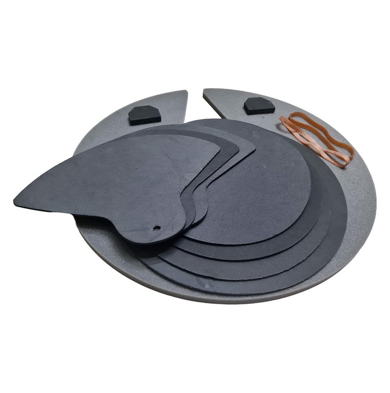 Softline Pro SP DMP12 Drum Mute Pads Set 12 Pieces With Cymbal Pad + Hi hats Set Pad, Foam Drum Silencer Pads, Fit 12”, 14”, 16", 22" (Drum Mute Pad Pack) - Image 2