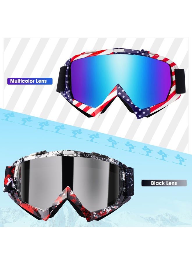 Braylin Adult Ski Goggles, 2-Pack Snowboard Goggles for Youth, Teens, Men & Women, Wide View Snowmobile Goggles - Image 2