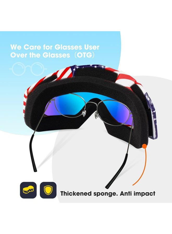 Braylin Adult Ski Goggles, 2-Pack Snowboard Goggles for Youth, Teens, Men & Women, Wide View Snowmobile Goggles - Image 4