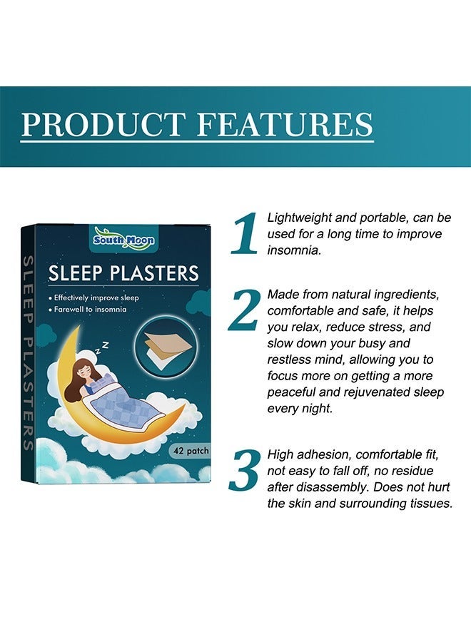 APPTRIN 42 PCS Sleep Plasters for Adults, All Natural Deep Sleep Patches,Enhance Sleep Quality, Promotes Restful Sleep, Sleep Care Solution, Relieves Fatigue - Image 2