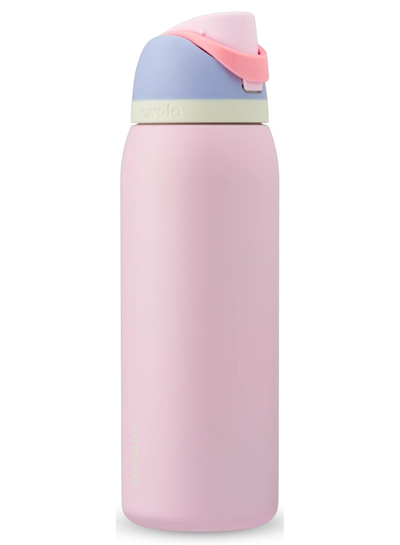 زجاجة مياه معزولة من الفولاذ المقاوم للصدأ من فريسيب مع مصاصة للرياضة والسفر والمدرسة، زجاجة مياه رياضية خالية من مادة BPA، 24 أونصة - Image 1