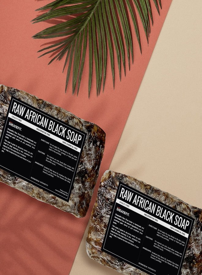 Sheanefit Raw African Black Soap Bar - For All Skin Types - Face, Body, Hair Soap Bulk Bars (15 Ounce (Pack of 5)) - Image 4