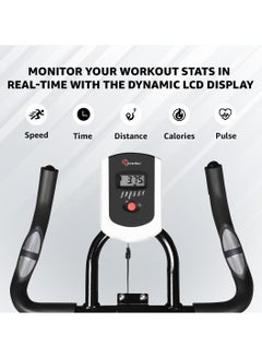 PowerMax Fitness BS-130 Home Use Group Bike/Spin, LCD Display, Friction Braking System, 8KG Flywheel weight, Max User Weight 130KG  - Image 3