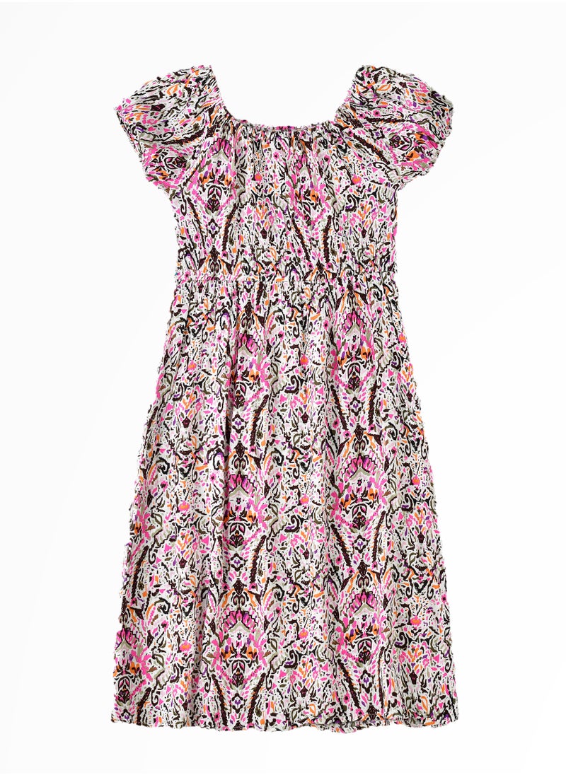 Jelliene Tween Twirls: Girls' Breezy Crepe Dress Summer Style & Endless Fun  - Image 1