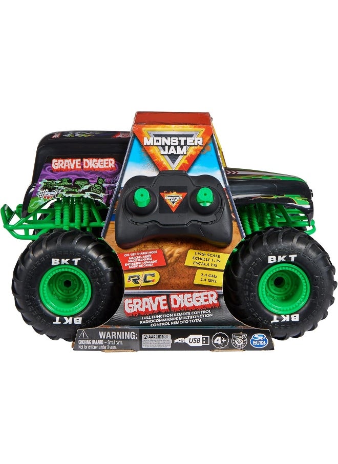 Monster Jam Monster Jam Grave Digger Remote Control Monster Truck (1:15)  - Image 1