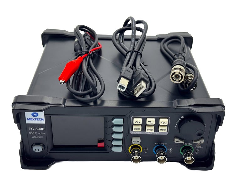 MEXTECH FG3006 Function Signal Generator - Portable 5MHz DDS Waveform Generator | Pulse, Frequency Counter & 75MHz Frequency Meter | 13 Types of Waveforms Output, USB Control, Memory Storage - Image 2