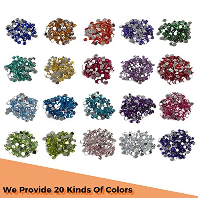 Forever young Rhinestones Diamond Painting Beads, Bead Art Diamond Painting Drills, Diamonds Art Accessories and Tools, Rhinestones for Makeup, 20 Colors Round, 4000PCS - Image 5