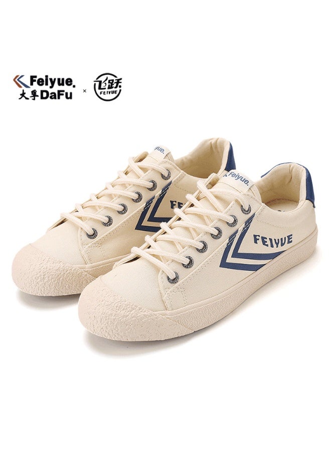Feiyue × DaFu Joint Limited Edition Canvas Sneakers - Retro Beige Casual Shoes for Men & Women 38SIZE
