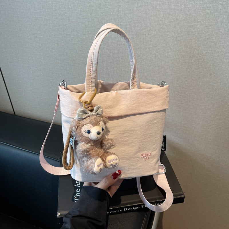 Casual Nylon Cloth Bag For Women Korean Style Fashion Lightweight Handbag Versatile One-Shoulder Cross-Body Bucket Bag - Image 2
