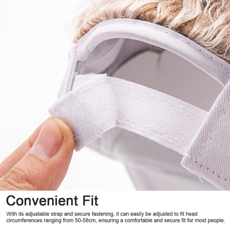 Wig Baseball Cap Funny Wig SunVisor Hat Short Fake Hair Cap for Men Adults Bald People - Image 5
