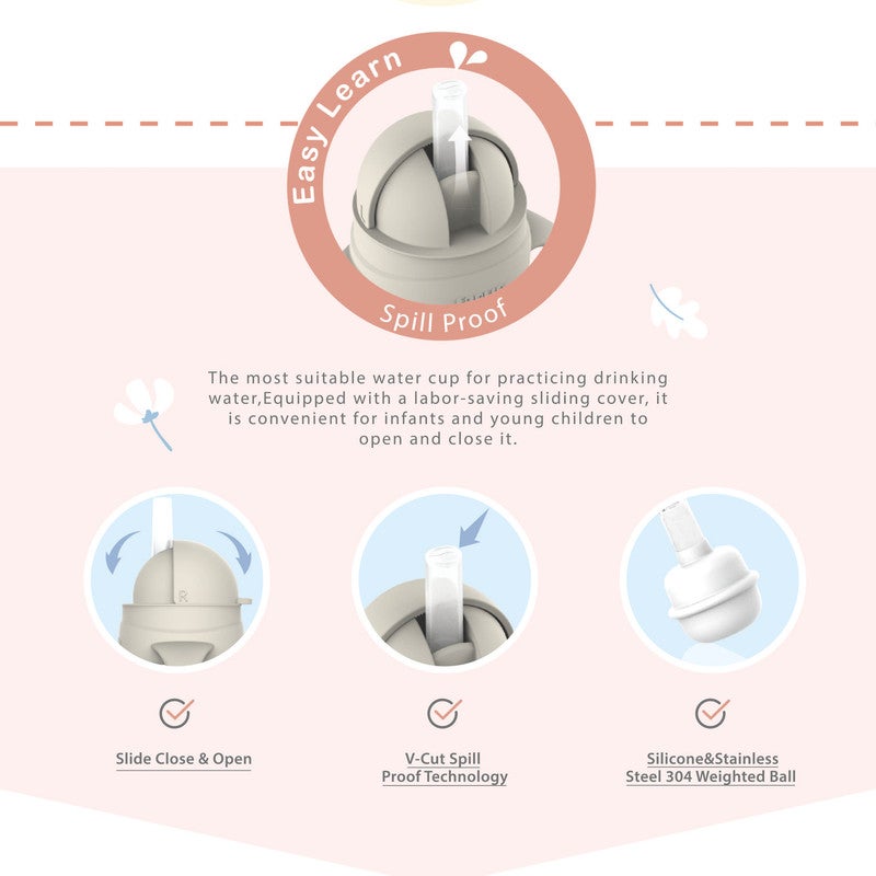 FARLIN Wide Neck PP Drinkg Cup with Handle / 270ml - Image 5