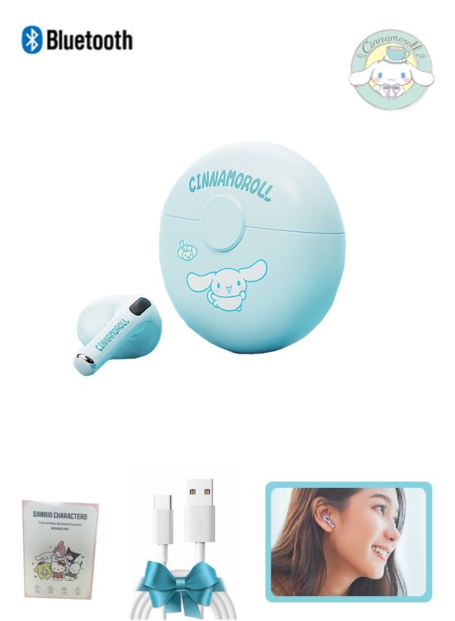 Sanrio Wireless Bluetooth Headphones, Call Noise Canceling Headphones with Mic (Blue) - Image 1