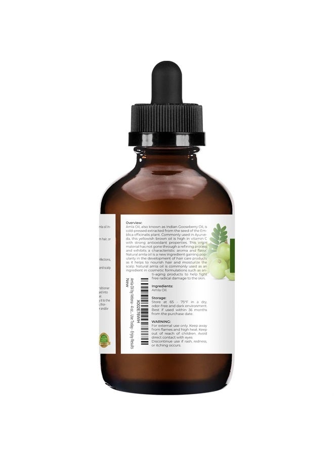 velona Amla Oil USDA Certified Organic - 4 oz (With Dropper) | 100% Pure and Natural Carrier Oil | Extra Virgin, Unrefined, Cold Pressed - Image 5