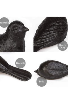 Generic Door Stop Floor Decorative, Cast Iron Cute Bird Door StoppersWedge Heavy Duty Doorstop to Keep Door Open for Home Office Commercial Industrial, 1pc Dark Brown  - Image 3