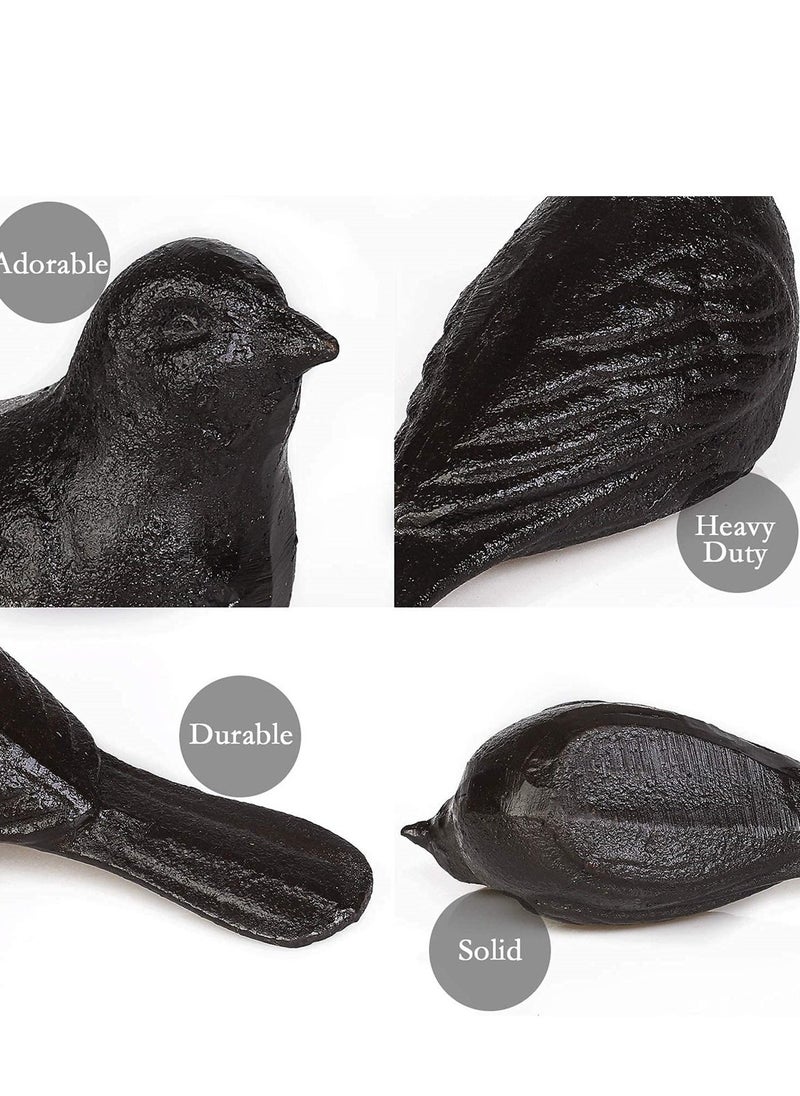 Generic Door Stop Floor Decorative, Cast Iron Cute Bird Door StoppersWedge Heavy Duty Doorstop to Keep Door Open for Home Office Commercial Industrial, 1pc Dark Brown  - Image 3