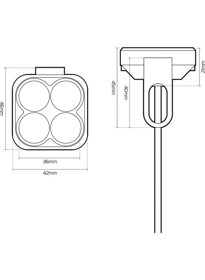 Oxford Oxford Cube Light (pair) Bike Lighting Ancillary Front Running Lights Motorcycle  - Image 4