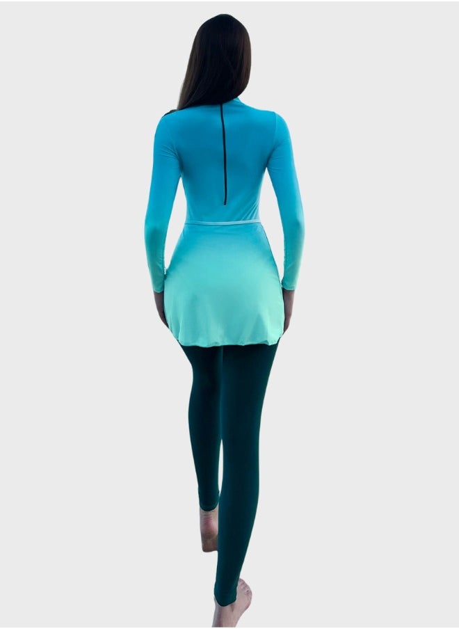 Fianser - Burkini Swimsuits Set 3-Piece Swimwear Full Cover Muslim Swim Skirt Long Sleeve Conservative Modest  Fashion Classic Islamic Sun Protection Diving Surfing Suit - Image 1