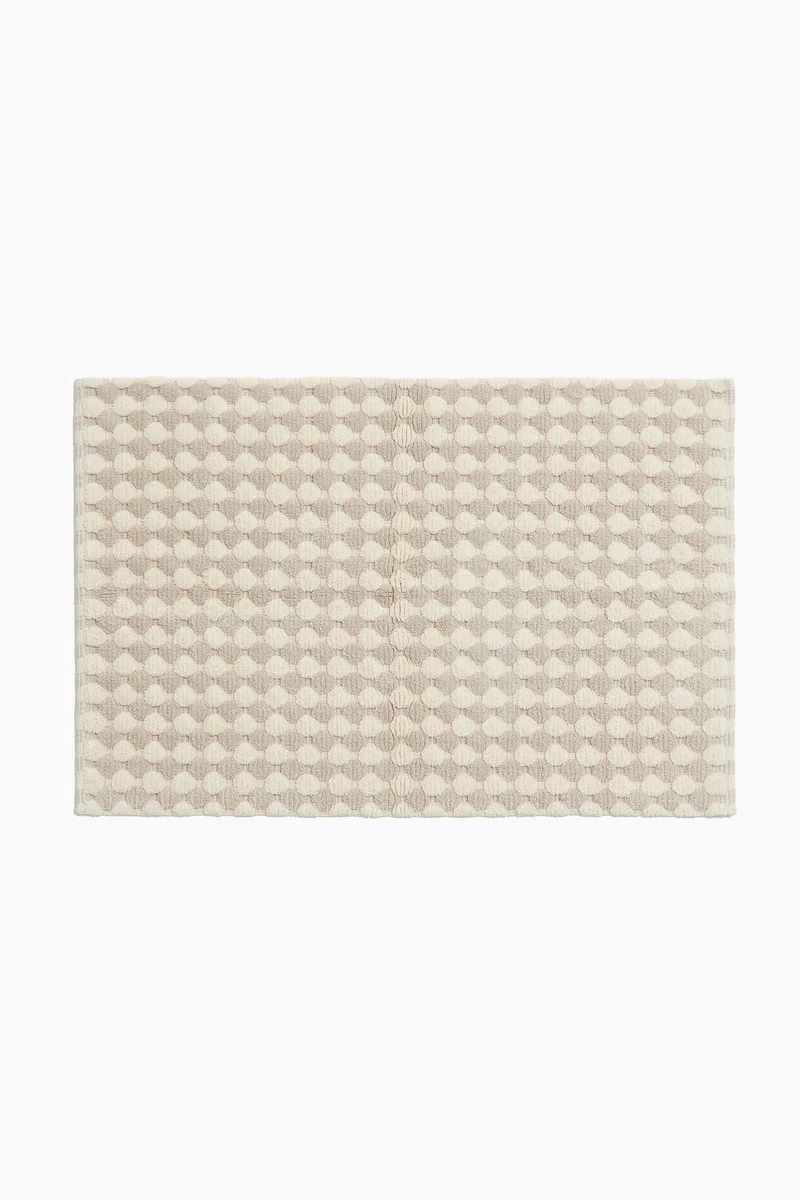 اتش اند ام Patterned cotton bath mat