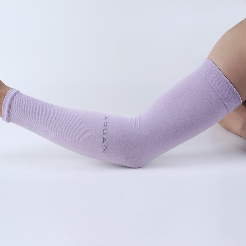 Generic Running men with Ice Silk sunscreen sleeves men and women outdoor driving breathable arm cover manufacturers wholesale custom LOGO Flat-Purple 
