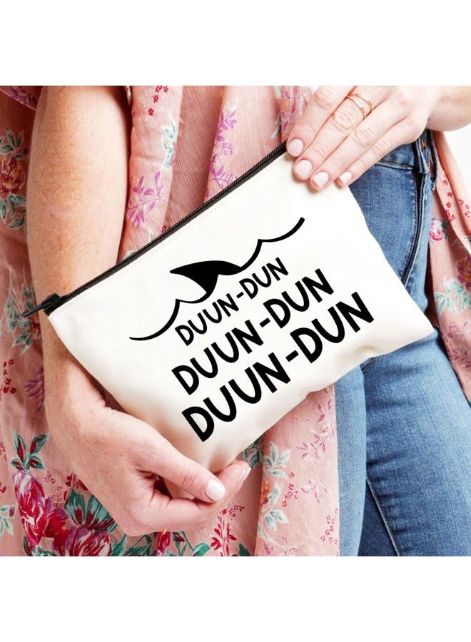 XYANFA Shark Makeup Bag Shark Gift for Shark Lover Cool Animal Bag Shark Week Gifts, DUUN, big - Image 3