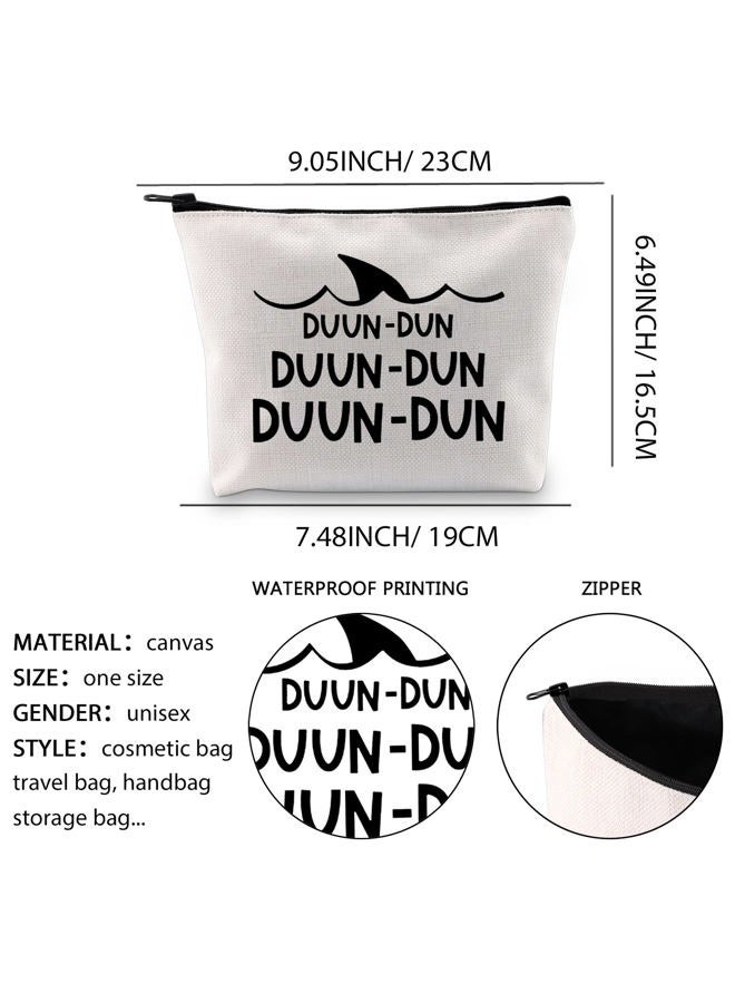 XYANFA Shark Makeup Bag Shark Gift for Shark Lover Cool Animal Bag Shark Week Gifts, DUUN, big - Image 2