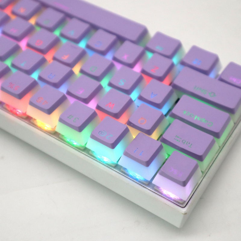 PBT Pudding Double Shot Backlit Keycaps Set Purple-Pudding 104 Key-PBT
