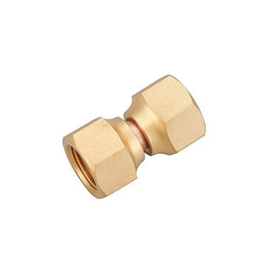 Minimprover 2 PCS Brass 3/8" Female Flare Swivel Adapter, Swivel Nut, Tube Fitting, Valve Connector - Image 5