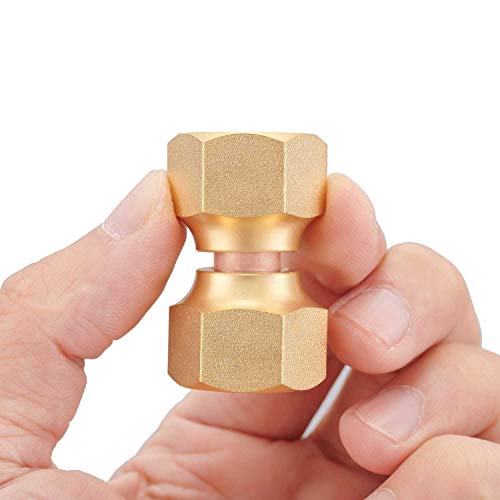 Minimprover 2 PCS Brass 3/8" Female Flare Swivel Adapter, Swivel Nut, Tube Fitting, Valve Connector - Image 3